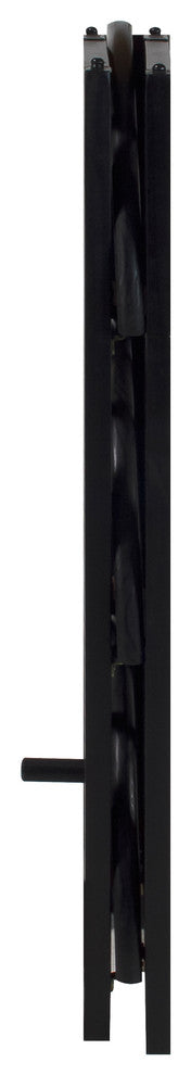 Montego 3-Shelf Corner Folding Bookcase With Mantel Top, Black