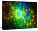 Green Fractal Symphony of Colors, Oversized Abstract Canvas Art Print, 60x40