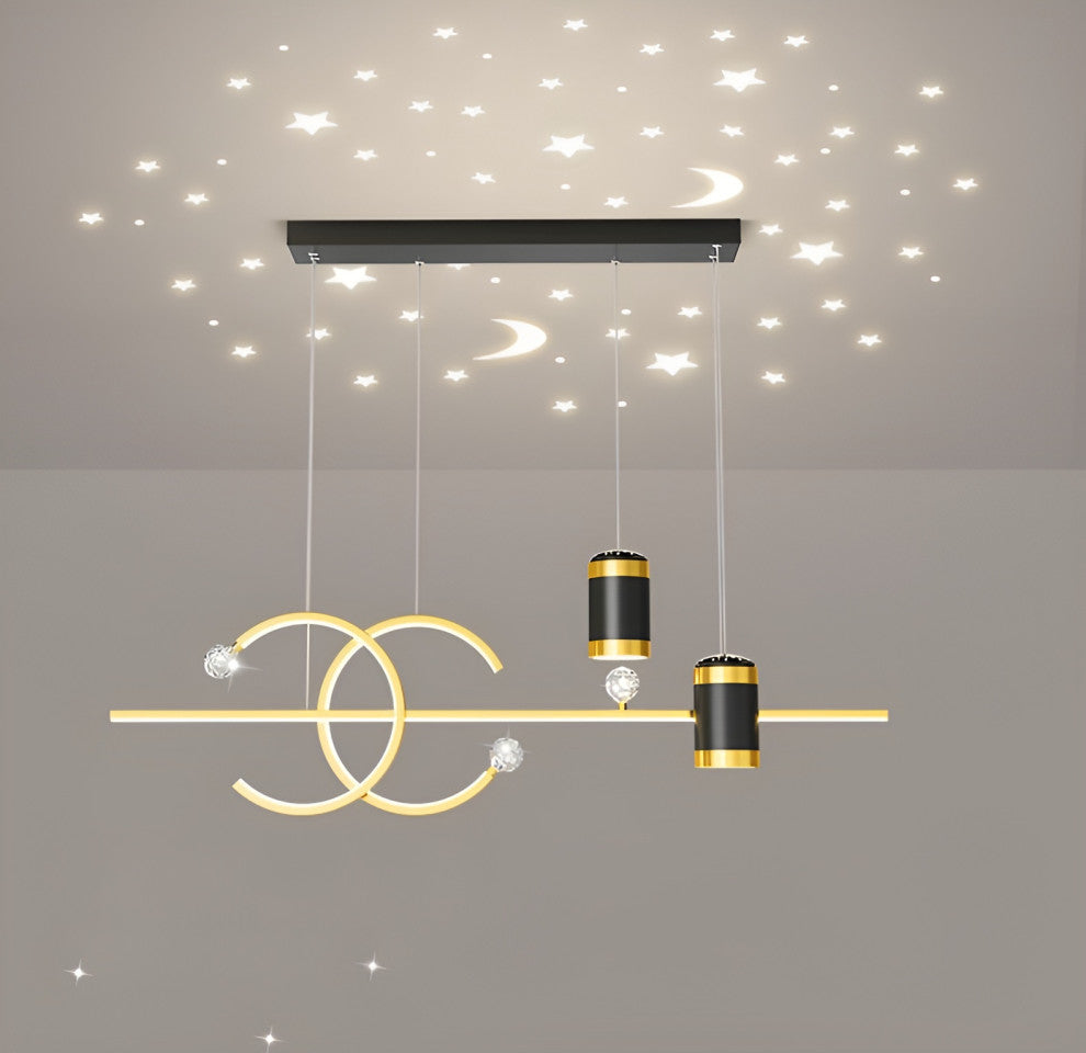 Le Mas | Pendant Light in a Nordic style for Dining Room, Blue, Remote Dimming