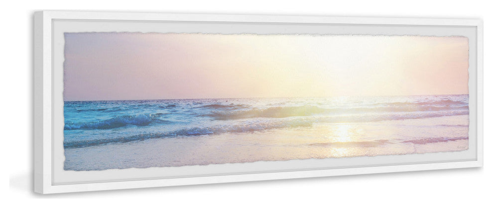 "Beautiful Sunsets" Framed Painting Print, 30x10