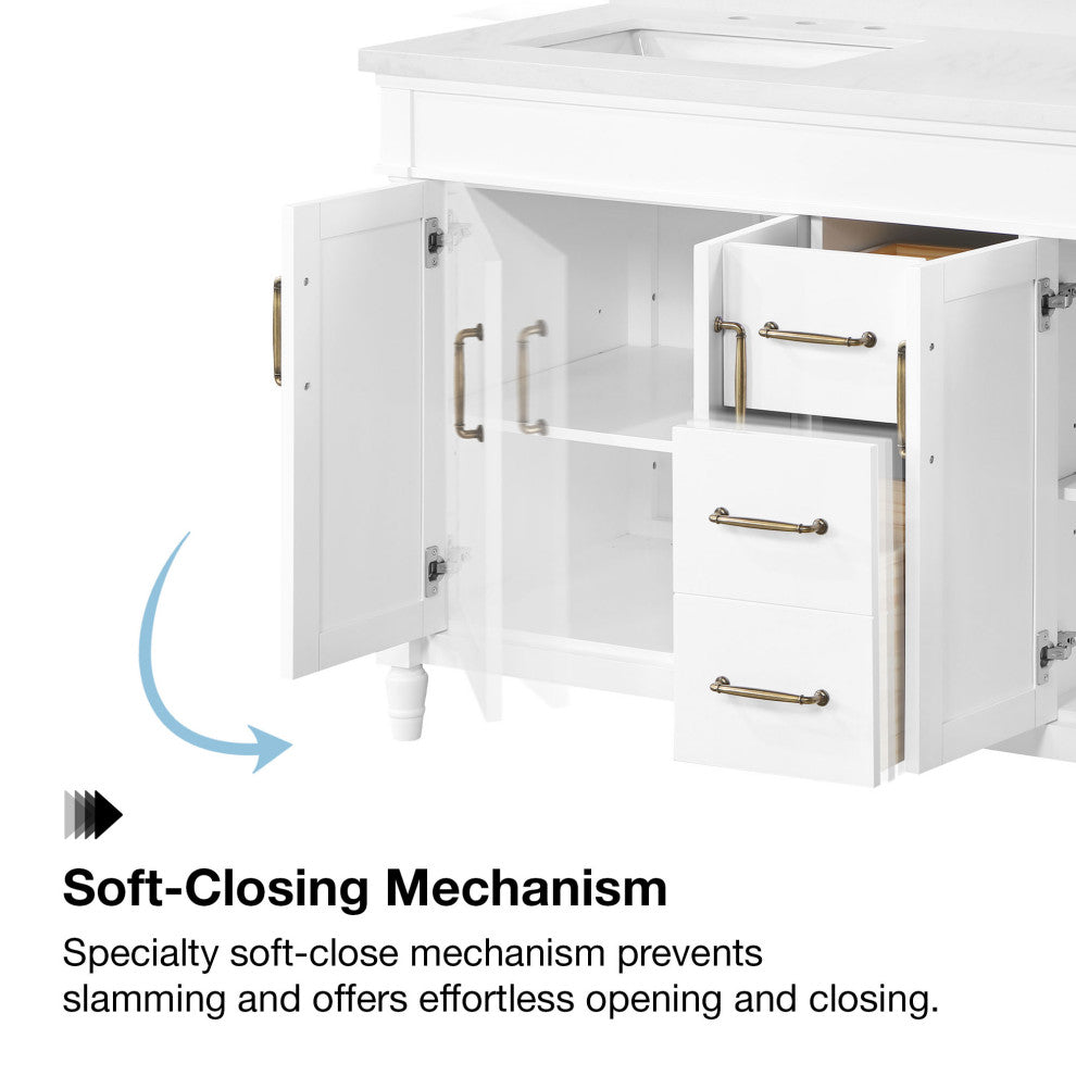 OVE Decors Salisbury Bathroom Vanity, White, 72 in
