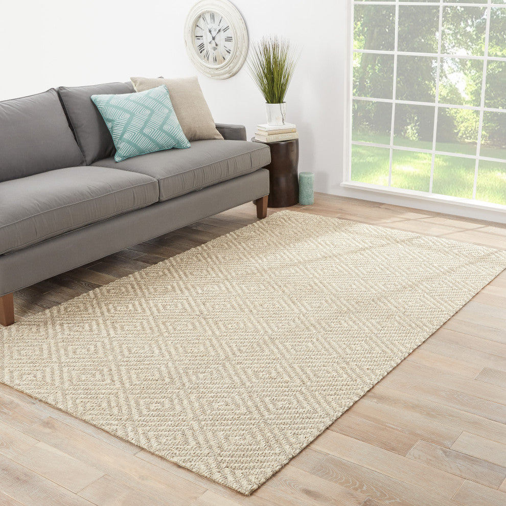 Jaipur Living Tampa Natural Geometric Gray Area Rug 12'X15'