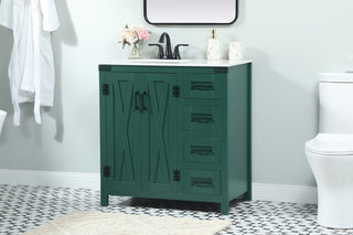 Home Living 19" Farmhouse Green-Light Bathroom Vanity