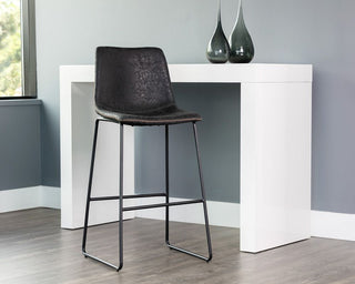 Cal Barstool, Antique Black, Set of 2
