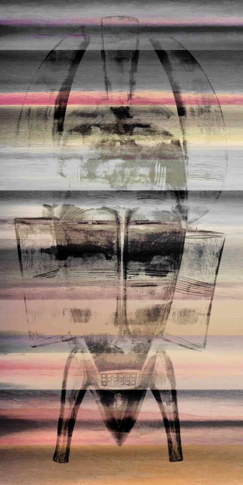 "Ritual Mask" Print on Canvas, 12"x24"