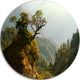 Enchanted Nepal Mountains, Landscape Photo Disc Metal Wall Art, 11"