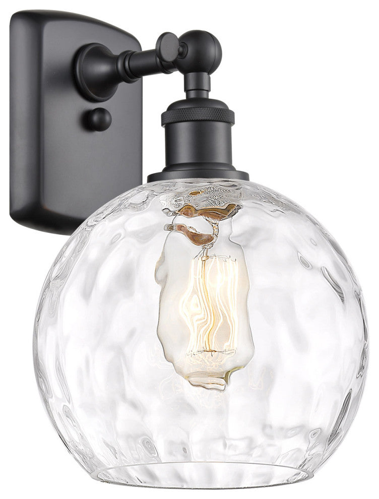 Innovations 516-1W-BK-G1215-8 1 Light Sconce, Matte Black