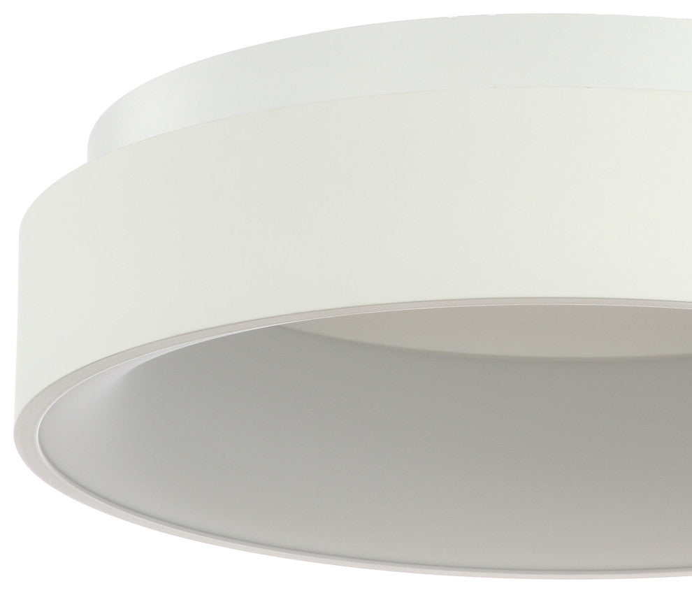 Ring 17.7" Integrated LED Flush Mount Ceiling Light, White