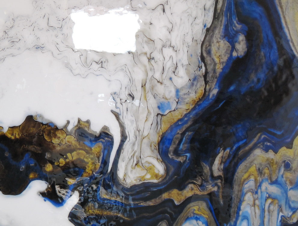 Contemporary Modern Resin Coated Limited Edition Painting 60"x30" by Eloisexxx