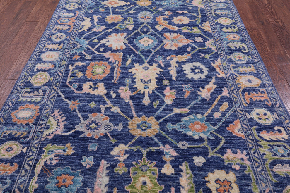 6' 0" X 9' 6" Handmade Turkish Oushak Wool Rug - Q15610