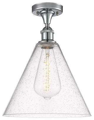 Innovations 516-1C-PC-GBC-124-LED 1 Light Semi-Flush Mount, Polished Chrome