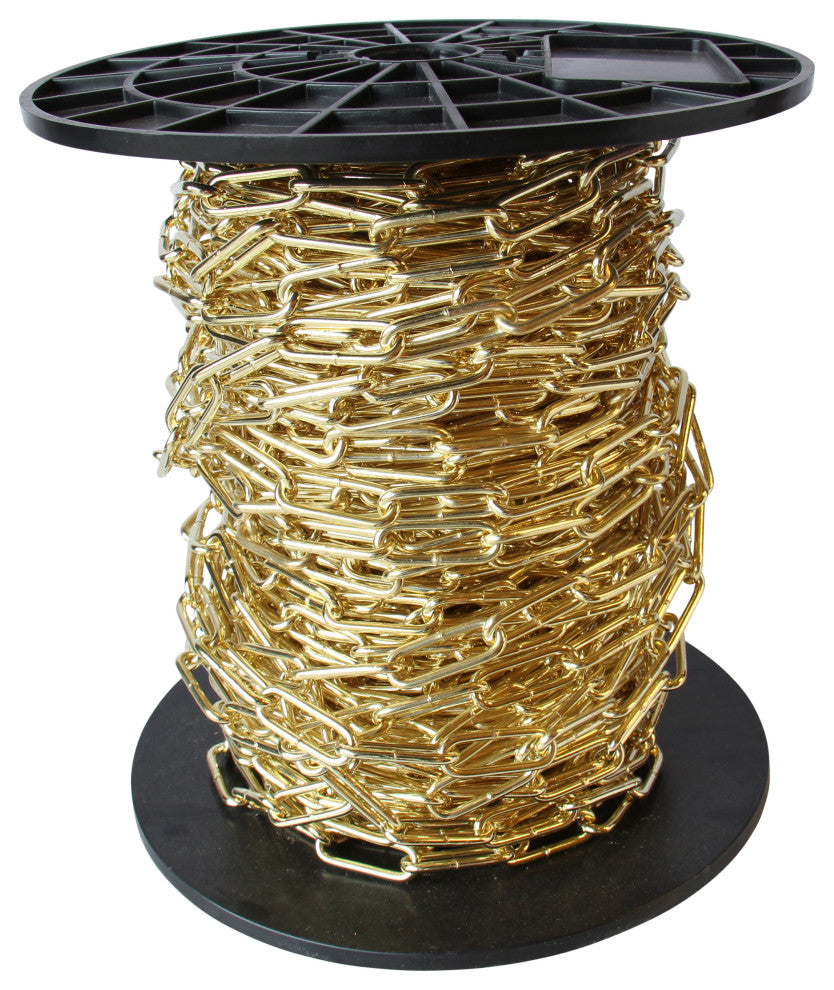RCH Hardware Steel Standard Link Chandelier Chain, 72 Reel, Polished Brass, W32