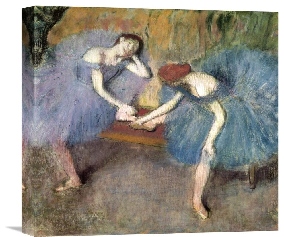 "Two Dancers Resting, c. 1905-1910" Canvas Giclee by Edgar Degas, 16"x15"