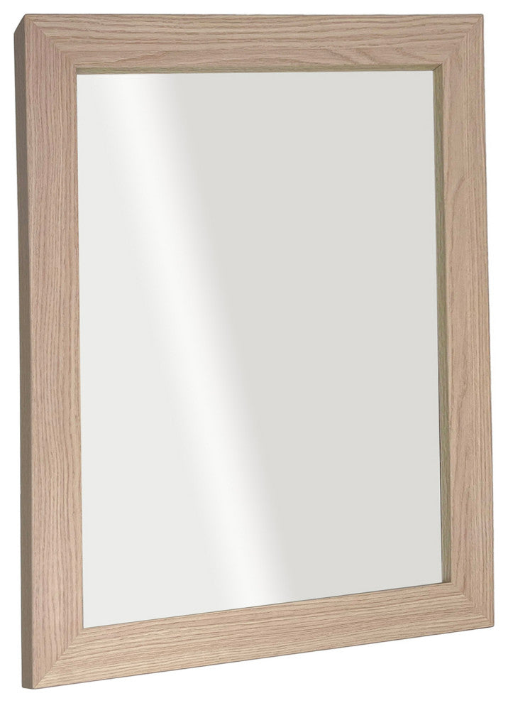 24" Rectangle Framed Mirror in Neutral Finish