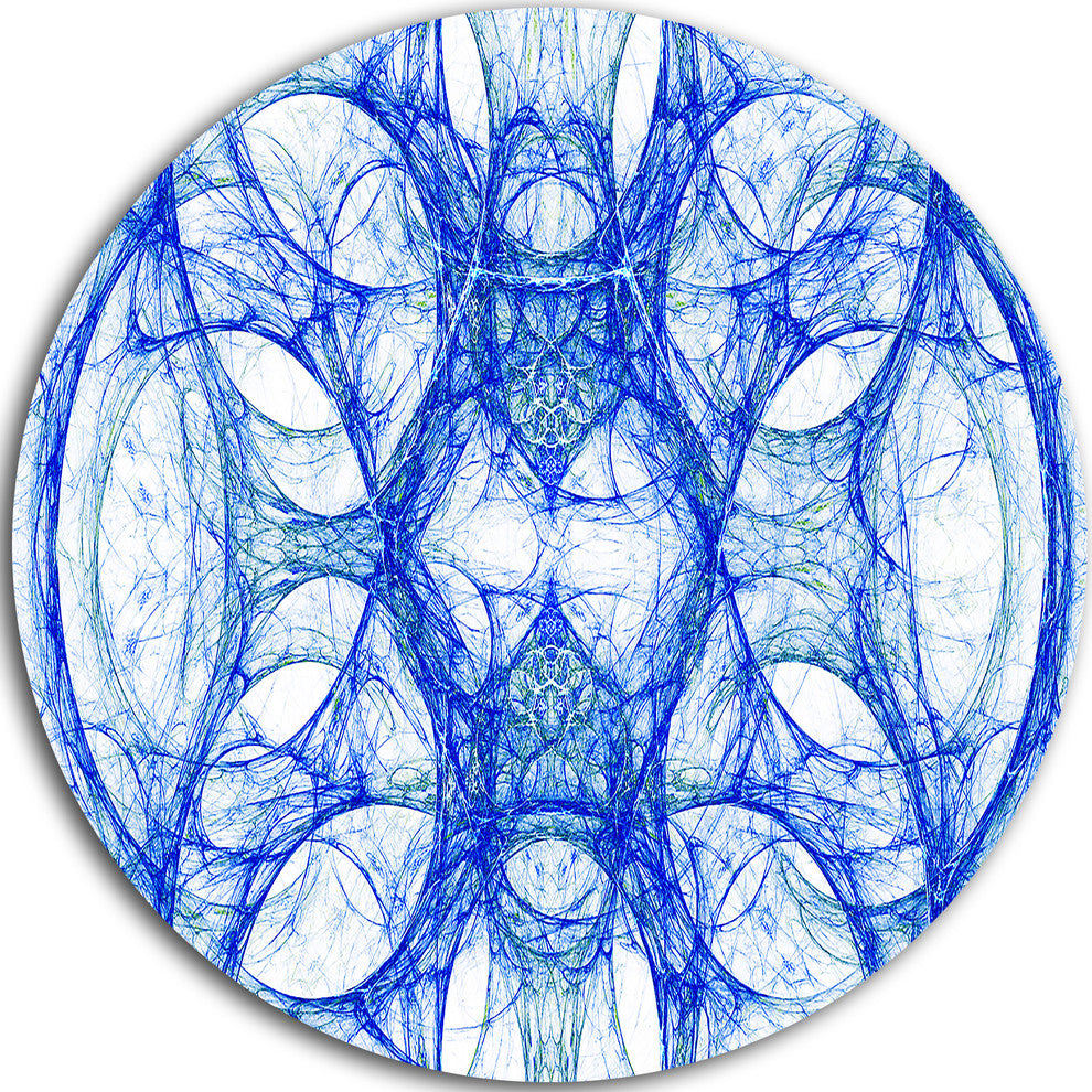 Head Of Iron Knight, Abstract Digital Art Large Disc Metal Artwork, 38"