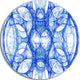 Head Of Iron Knight, Abstract Digital Art Large Disc Metal Artwork, 38"