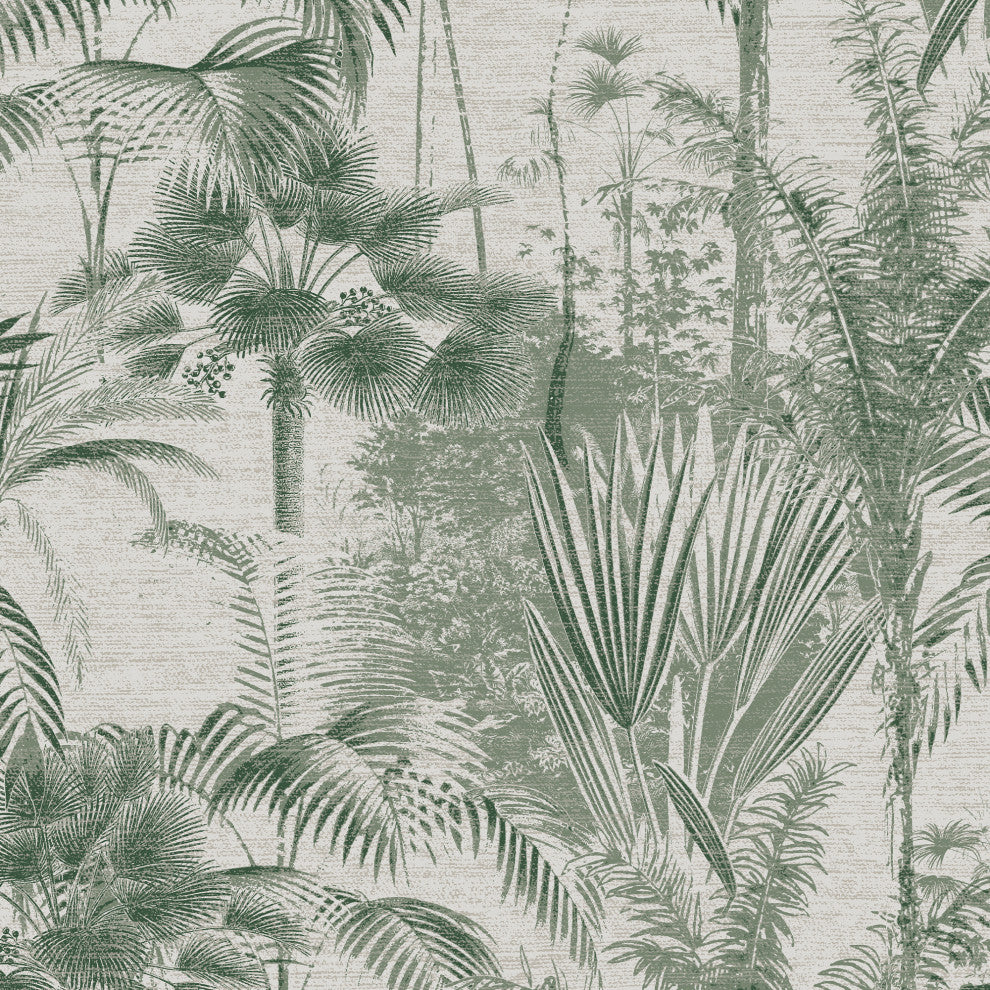 Jungle Texture Wallpaper, Green