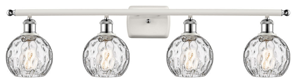Innovations 516-4W-WPC-G1215-6-LED 4 Light Vanity Light, White, Polished Chrome