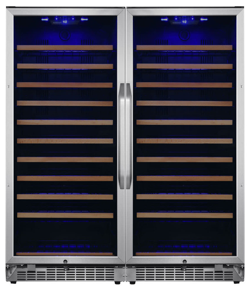 EdgeStar CWR1212SZDUAL 48"W 222 Bottle Capacity Built-In or - Stainless Steel