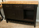 Wine Buffet Cabinet, 20x60, Reclaimed Top, Brown Maple Wood