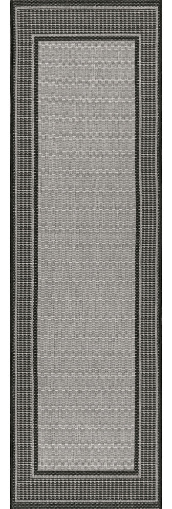 Nuloom Indoor/Outdoor Machine Made Area Rug, Grey 2'3"x7'10"Runner