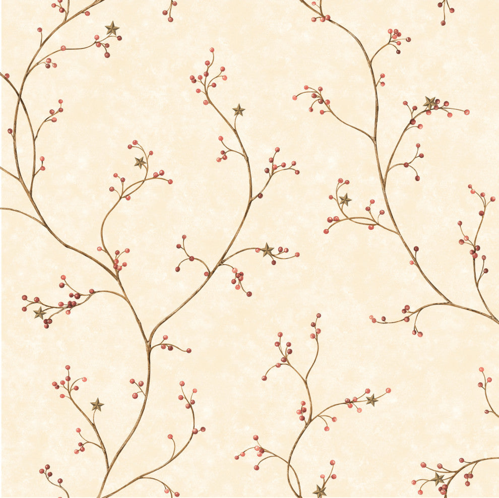 Felicia Rose Star Berry Vine Wallpaper Wallpaper Bolt