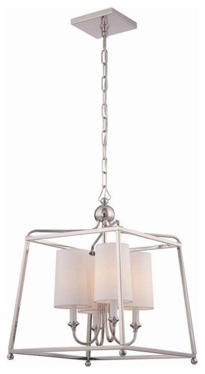 Libby Langdon for Crystorama Sylvan 4 Light Polished Nickel Chandelier