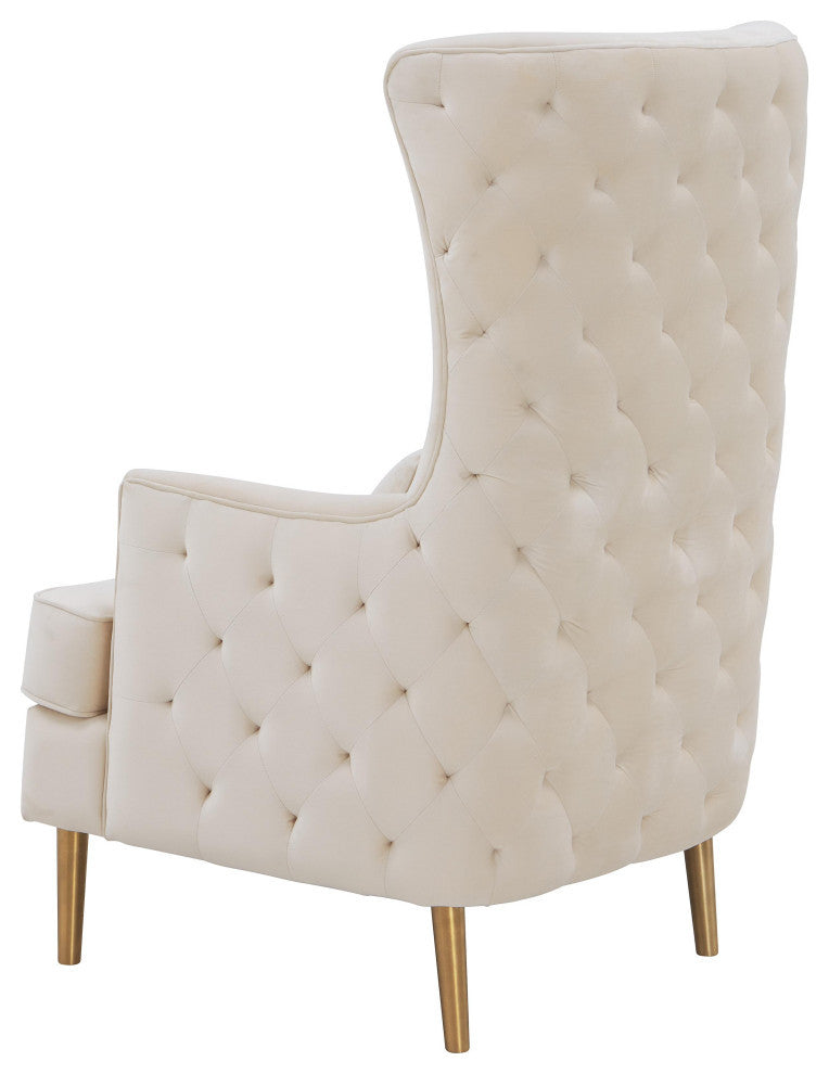 Alina Cream Tall Tufted Back Chair