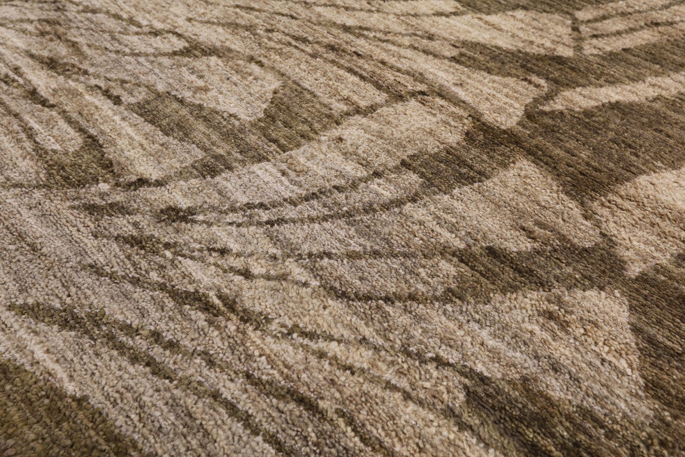 12' 2" X 18' 3" Modern Hand Knotted Wool Area Rug Q4435