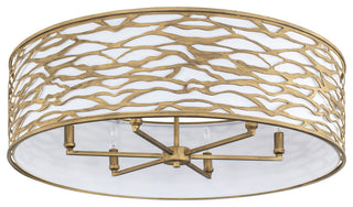 Kato 6-Lt Convertible Semi-Flush/Pendant - Havana Gold