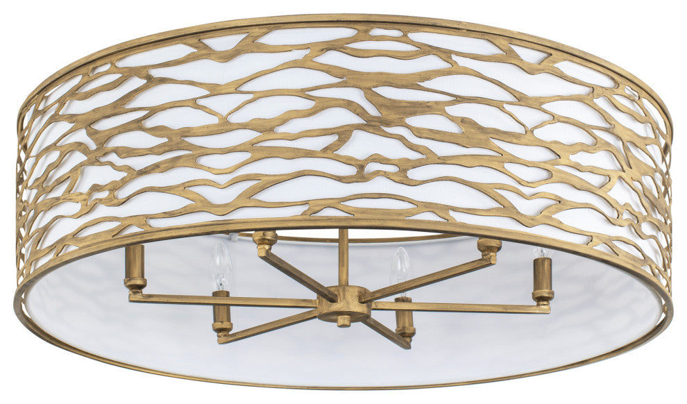 Kato 6-Lt Convertible Semi-Flush/Pendant - Havana Gold