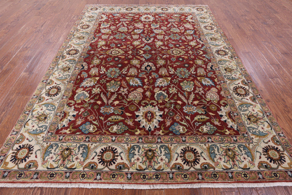 7' 8" X 9' 10" Hand-Knotted Persian Fine Serapi Wool Rug - Q14691