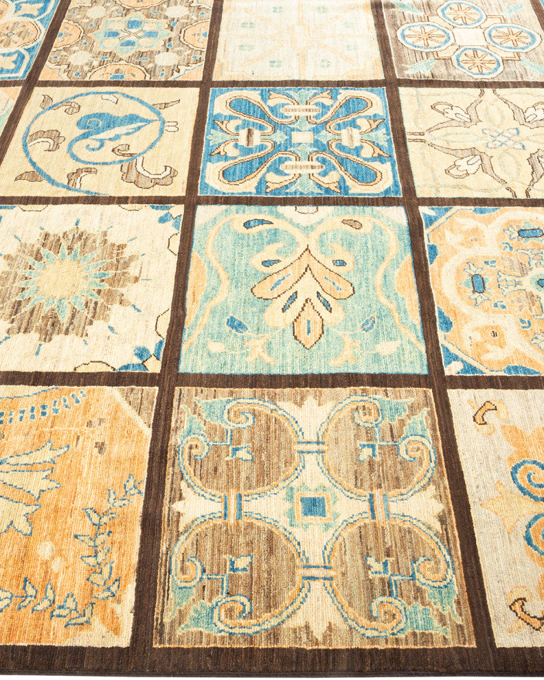 Eclectic, One-of-a-Kind Hand-Knotted Area Rug Brown, 6' 3" x 17' 10"