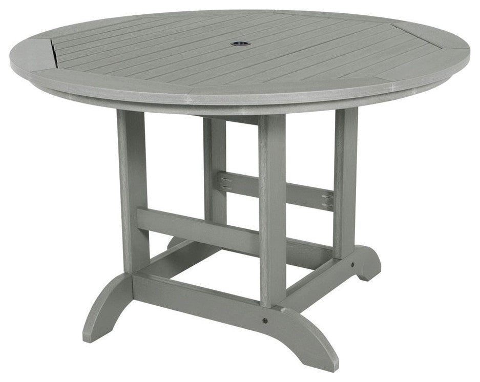Weatherly 5-Piece Round Dining Set, Coastal Teak