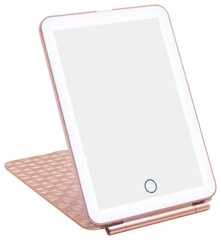 Fleur Touch Pad Mini Tri Tone Led Makeup Mirror, Rose Gold