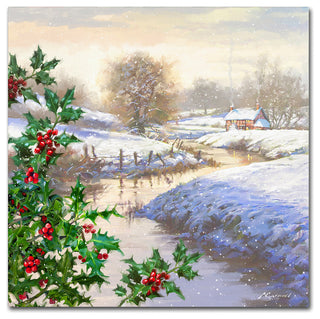 The Macneil Studio 'Christmas Stream' Canvas Art, 14"x14"