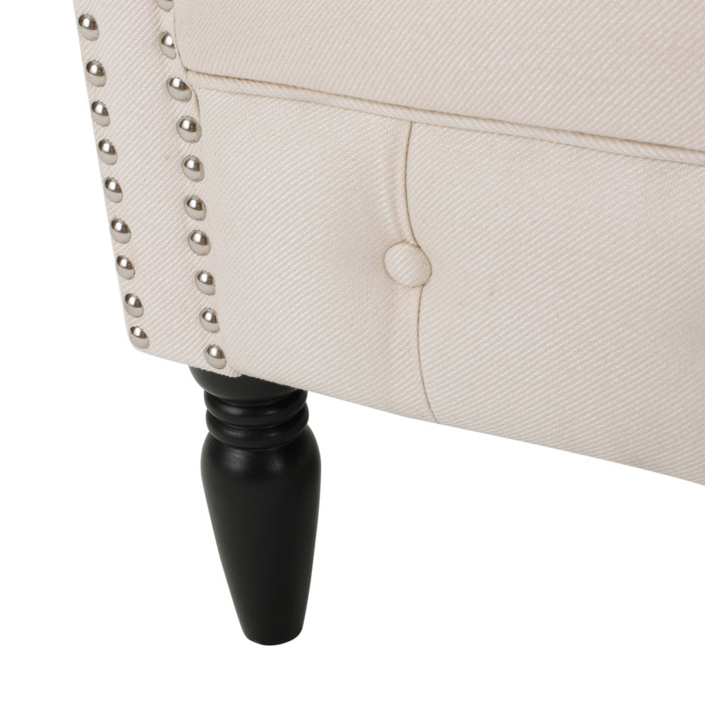 GDF Studio Akula High Back Club Chair, Beige Fabric