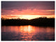 Sunset on Tropical Lagoon, Landscape Canvas Art Print, 40"x30"