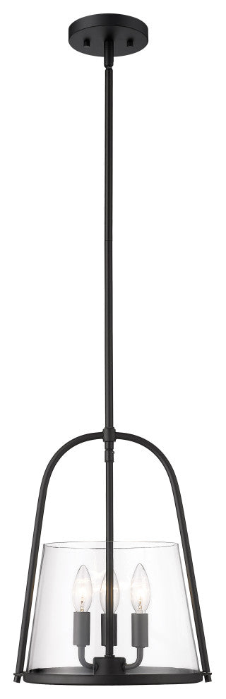 Z-LITE 3-Light Pendant, Matte Black
