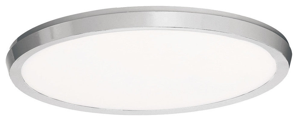 Argo 19" LED Round Flush Mount 3000K, Brushed Nickel