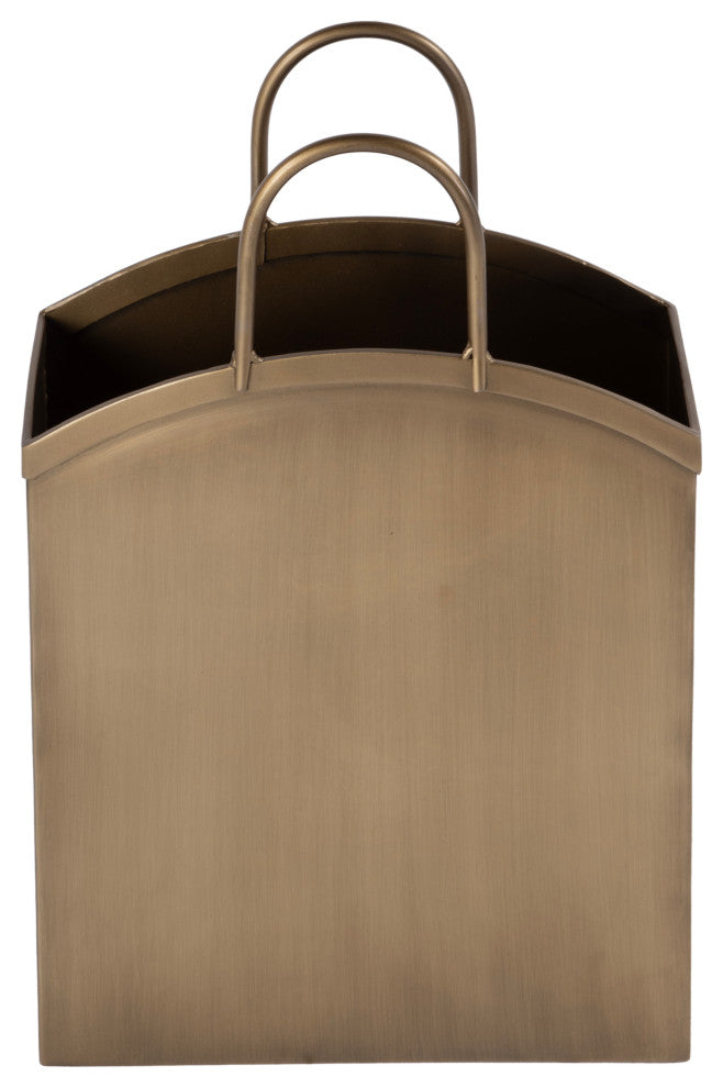 Gia 12" W Rectangular Metal Magazine Basket