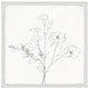 "Flower Sketch" Framed Painting Print, 18x18