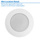 NICOR 6" Flat Albalite Recessed Shower Trim, White