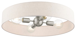 Livex Lighting Venlo 4 Light Brushed Nickel Large Semi-Flush