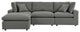 Commix 4-Piece Outdoor Patio Sectional Sofa Charcoal -5580