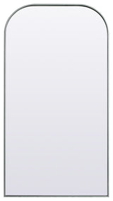 Metal Frame Arch Full Length Mirror 35X66 Inch, Silver