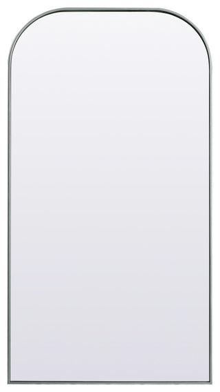 Metal Frame Arch Full Length Mirror 35X66 Inch, Silver