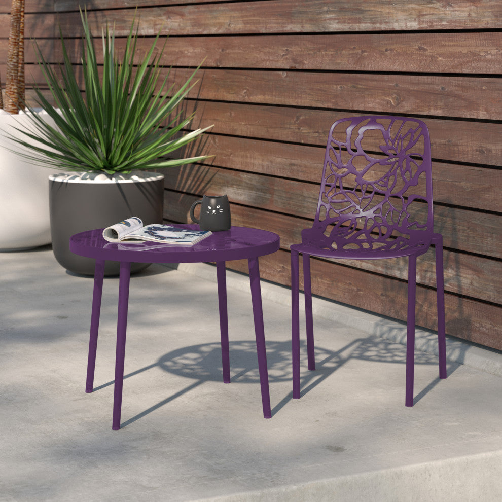 LeisureMod DC23PU Modern Devon Aluminum Chair