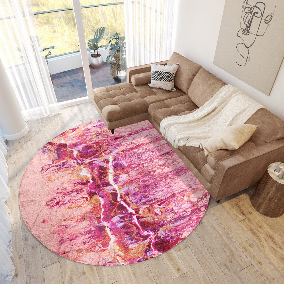 Kikiamo KK16 Flamingo 8' x 8' Round Rug