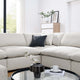 Commix Down Filled Overstuffed Boucle Fabric 8-Piece Sectional Sofa, Ivory